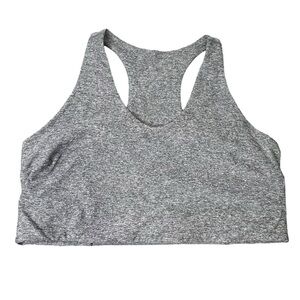 Zella Grey Scoop Neck Racerback Bra Size XL